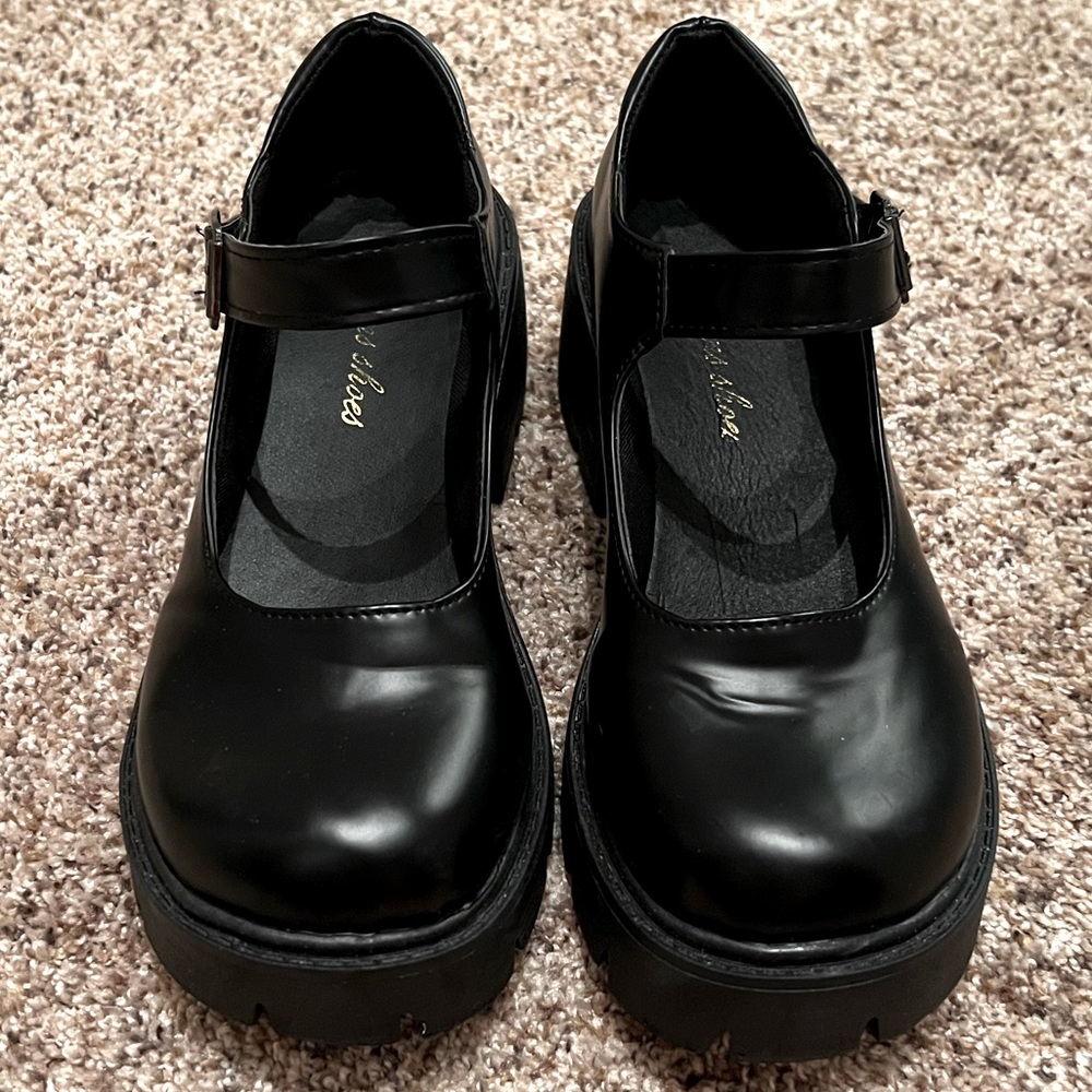 Lug Sole Platform Mary Janes